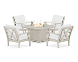 Braxton 5-Piece Deep Seating Conversation Set with Fire Pit Table