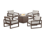 EDGE Sectional 5-Piece Deep Seating Set with Fire Pit Table