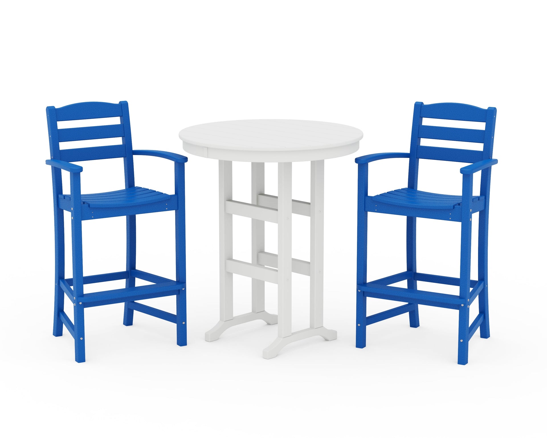 La Casa Café 3-Piece Round Farmhouse Bar Set