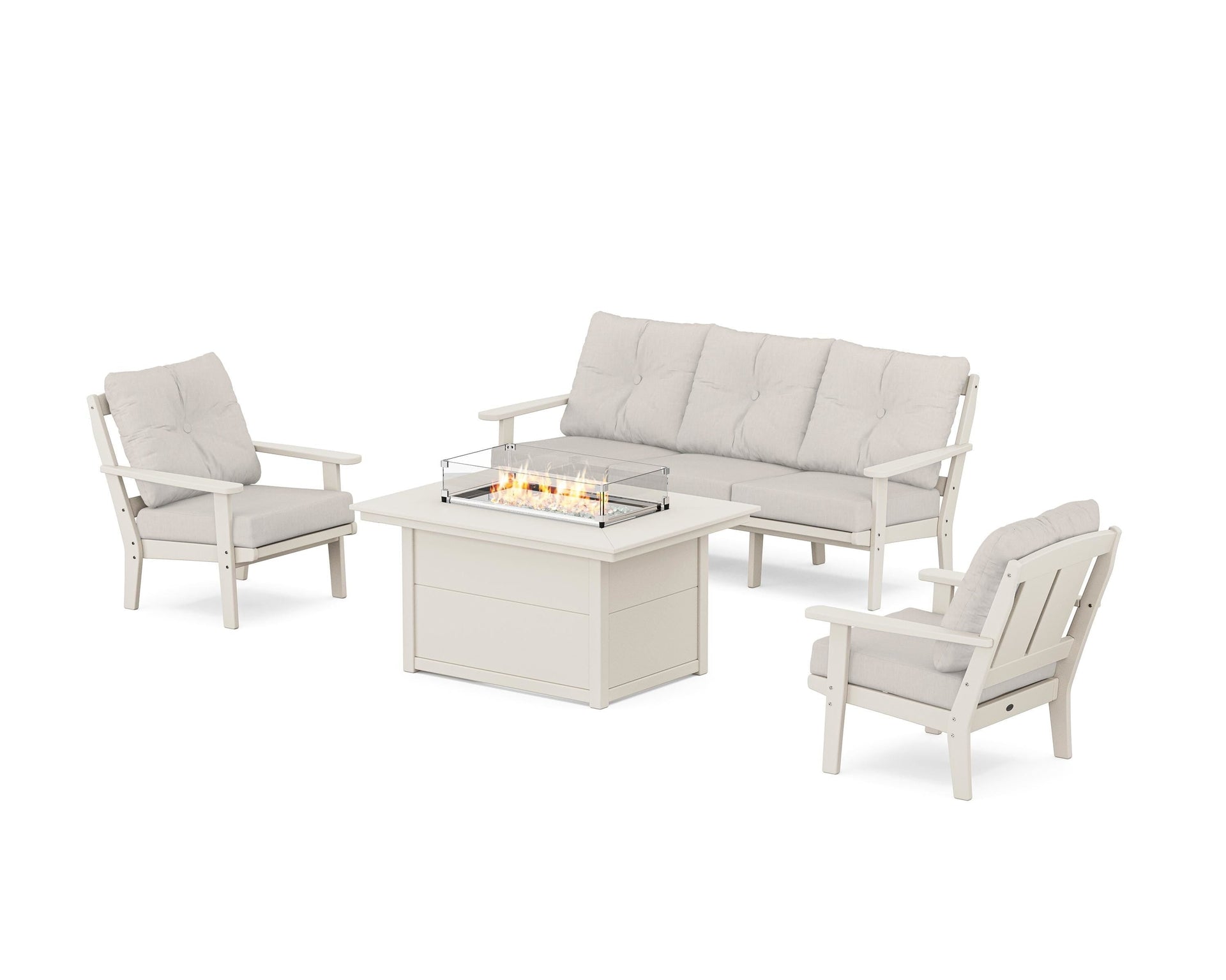 Mission Deep Seating Fire Pit Table Set