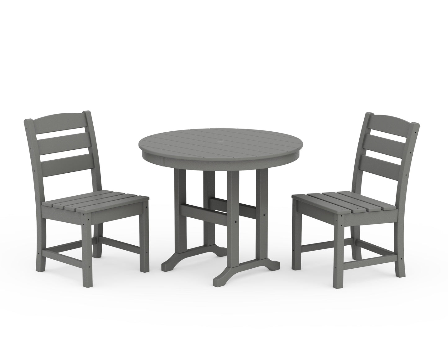Lakeside Side Chair 3-Piece Round Dining Set