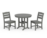 Lakeside Side Chair 3-Piece Round Dining Set