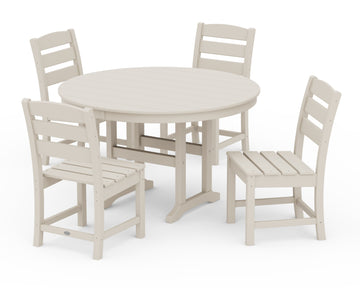 Lakeside 5-Piece Round Farmhouse Side Chair Dining Set