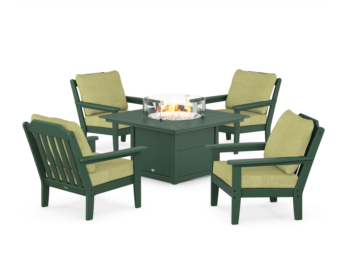 Cottage 5-Piece Deep Seating Set with Fire Pit Table