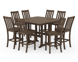 Vineyard 9-Piece Nautical Trestle Bar Set