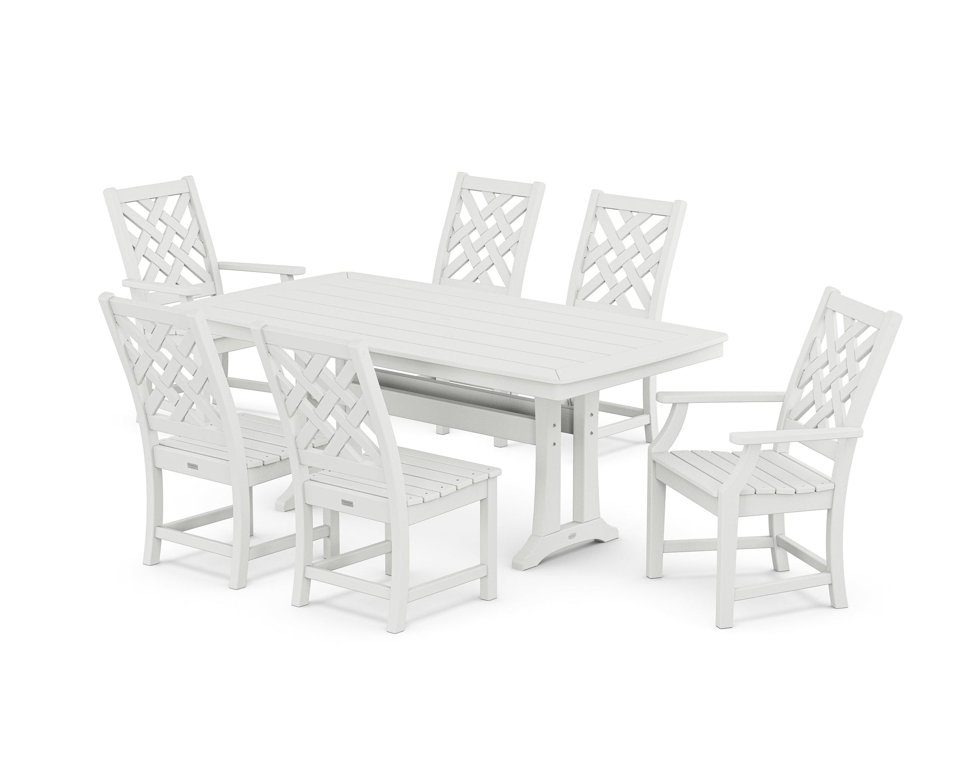 Wovendale 7-Piece Dining Set with Trestle Legs