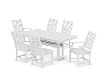 Wovendale 7-Piece Dining Set with Trestle Legs