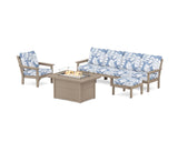 Vineyard Sectional Lounge and Fire Pit Set