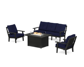 Oxford Deep Seating Fire Pit Table Set