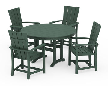 Quattro 5-Piece Round Farmhouse Dining Set
