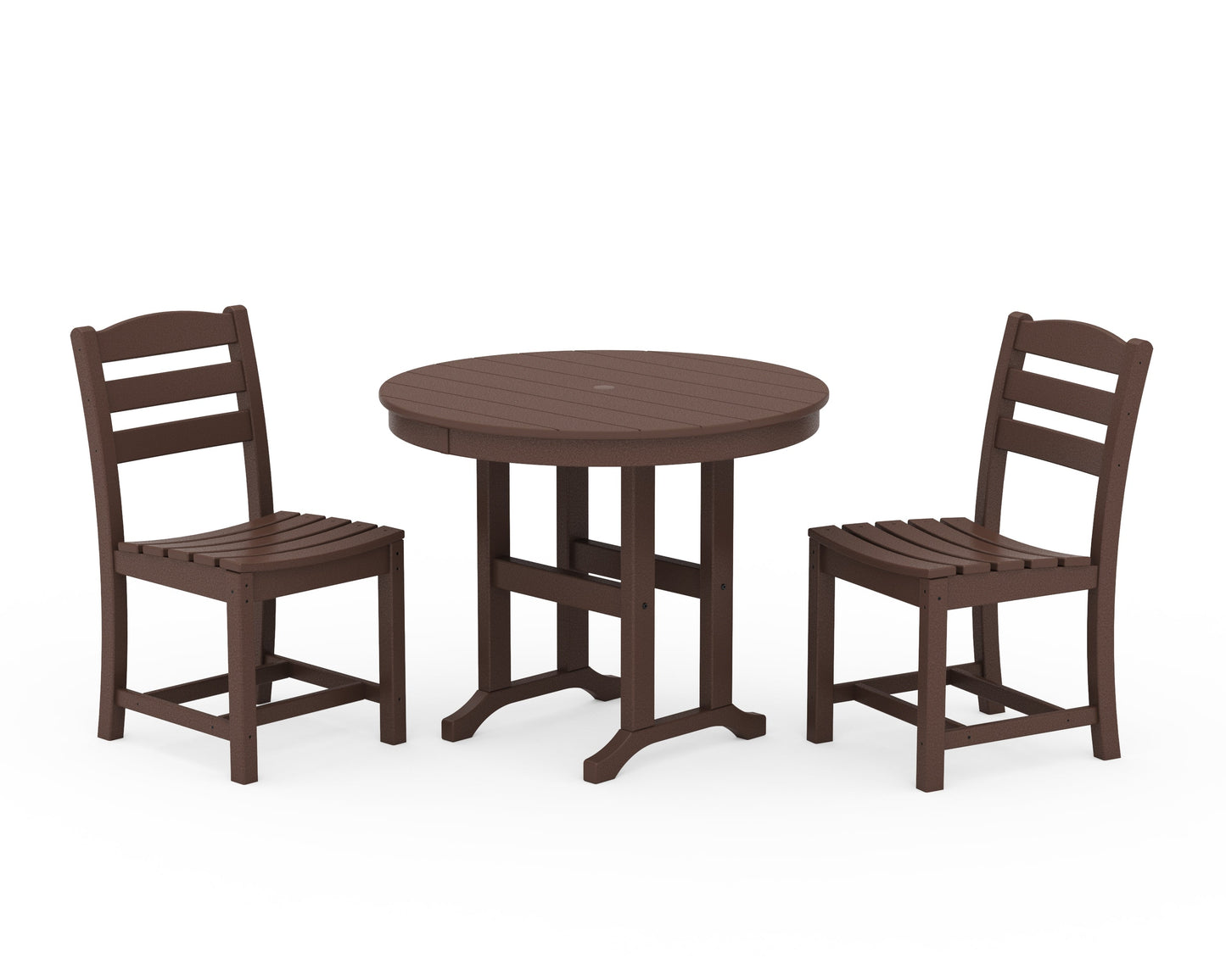 La Casa Café Side Chair 3-Piece Round Dining Set