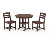 La Casa Café Side Chair 3-Piece Round Dining Set