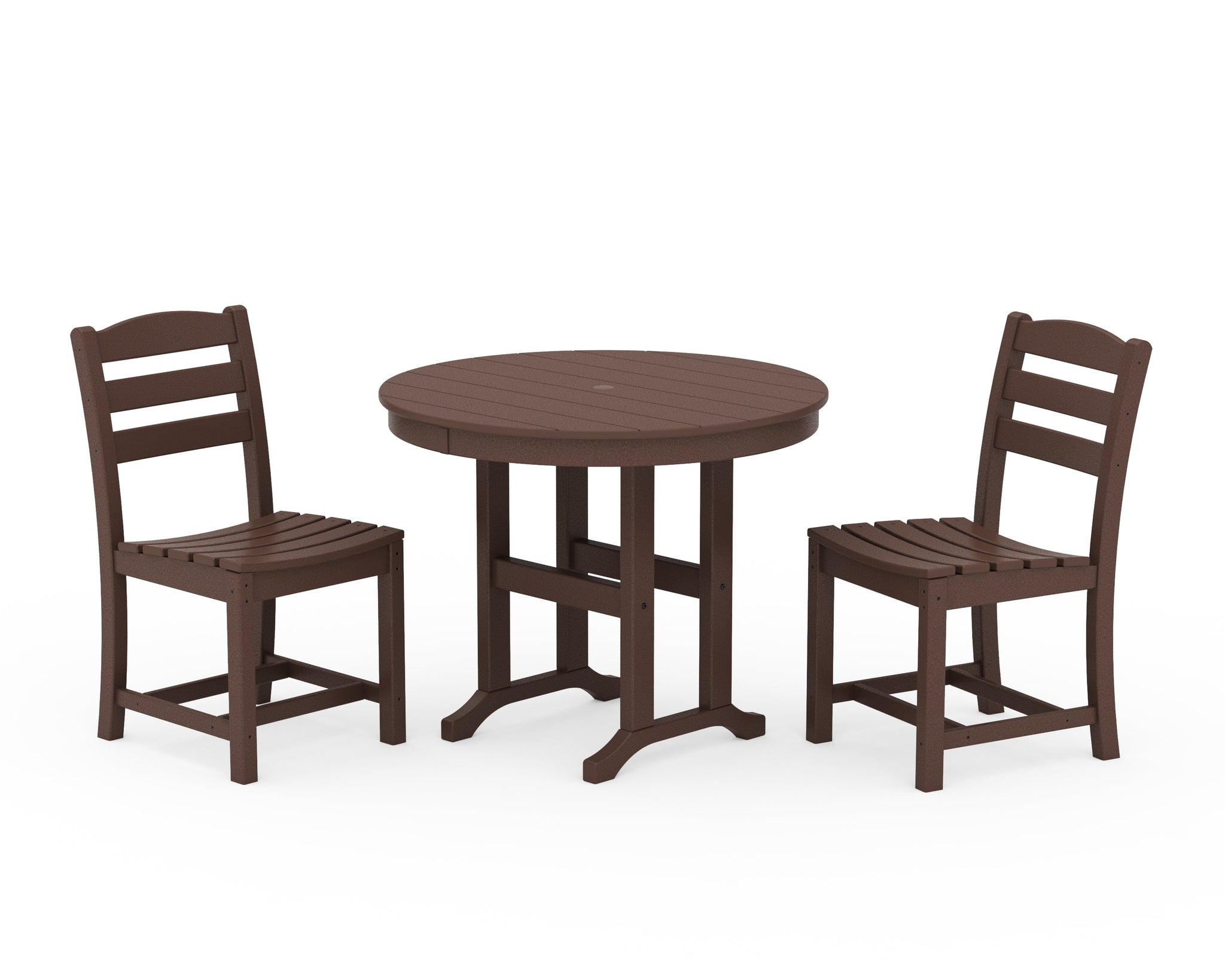 La Casa Café Side Chair 3-Piece Round Dining Set