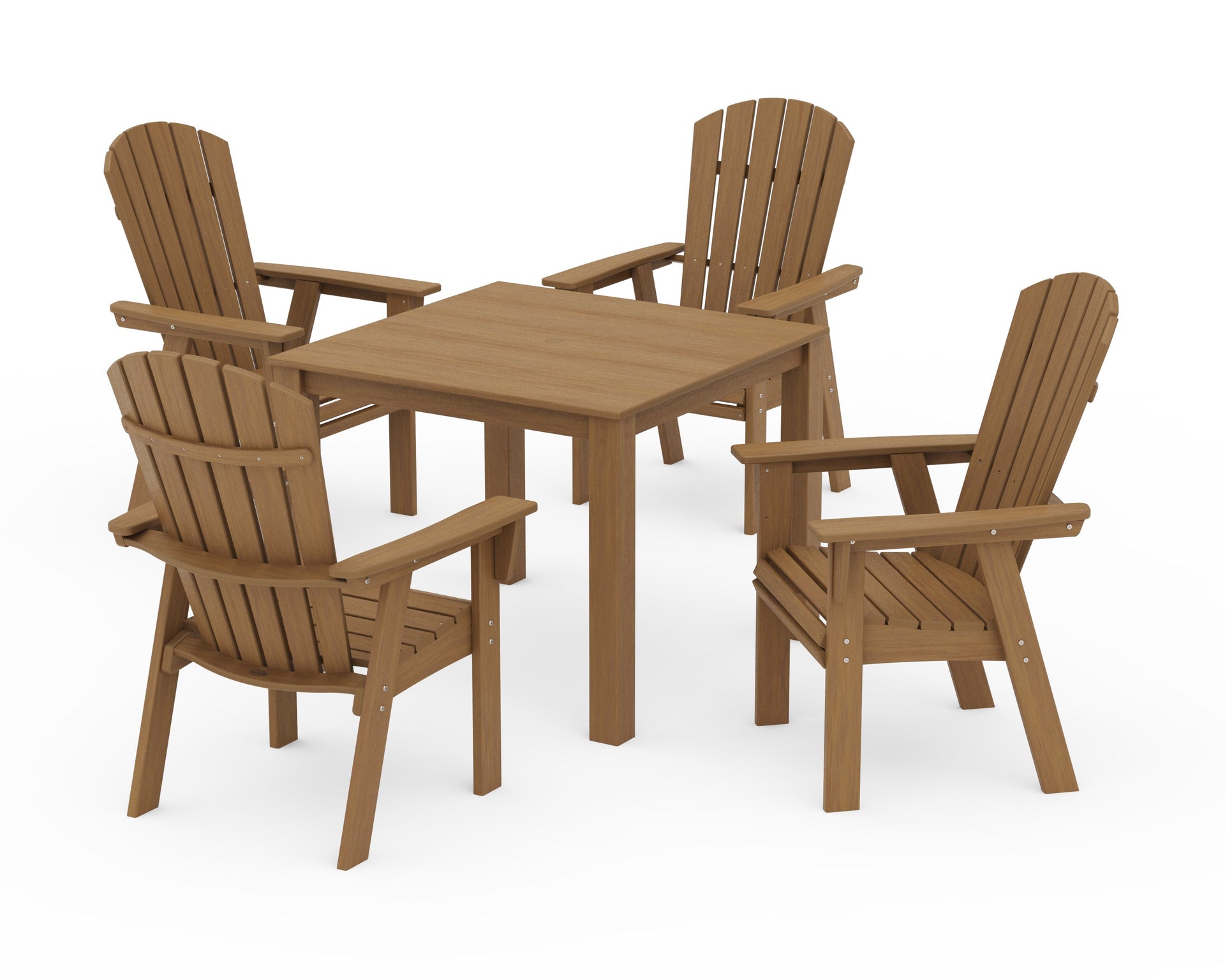 Nautical Curveback Adirondack 5-Piece Parsons Dining Set