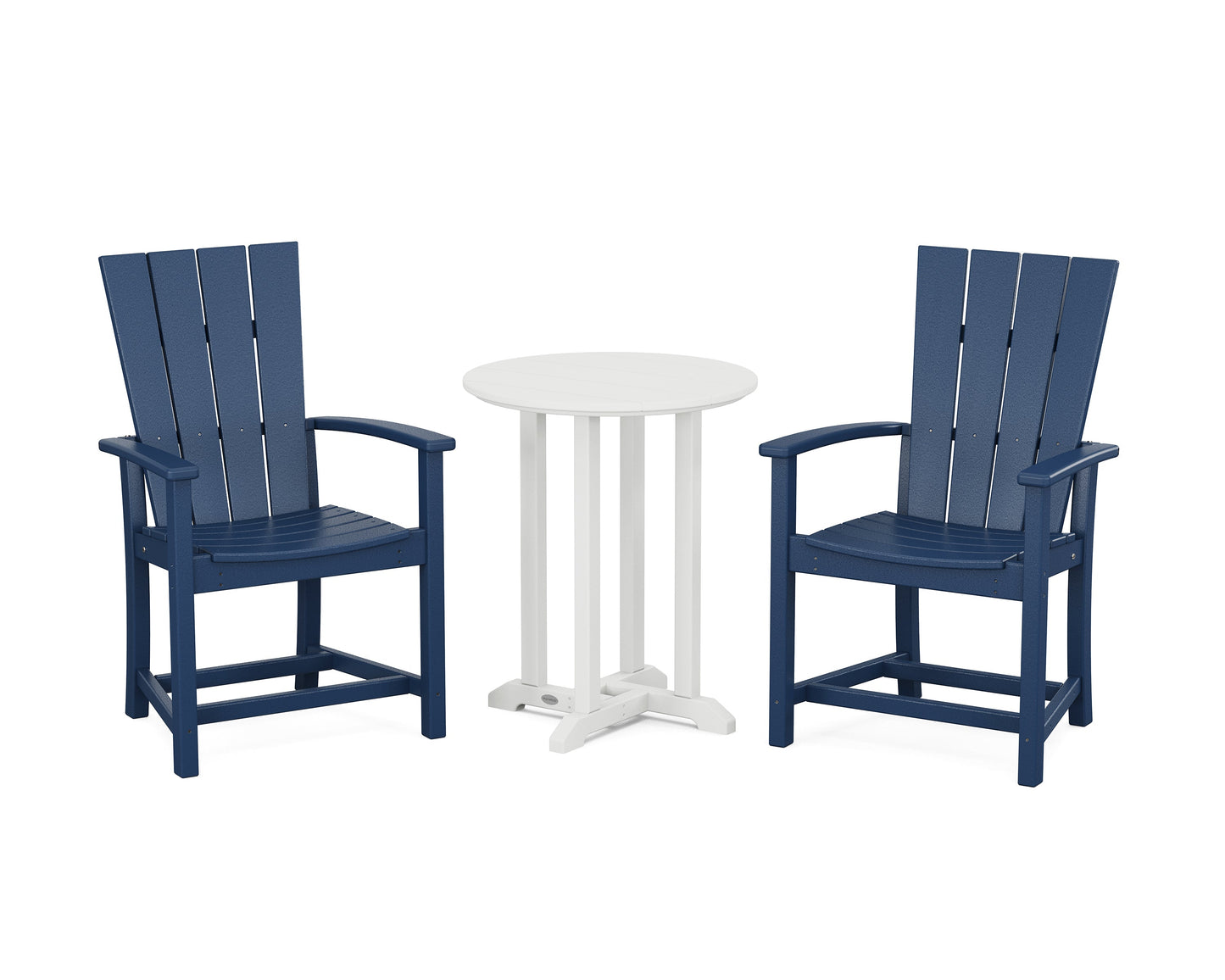 Quattro 3-Piece Round Farmhouse Bistro Dining Set