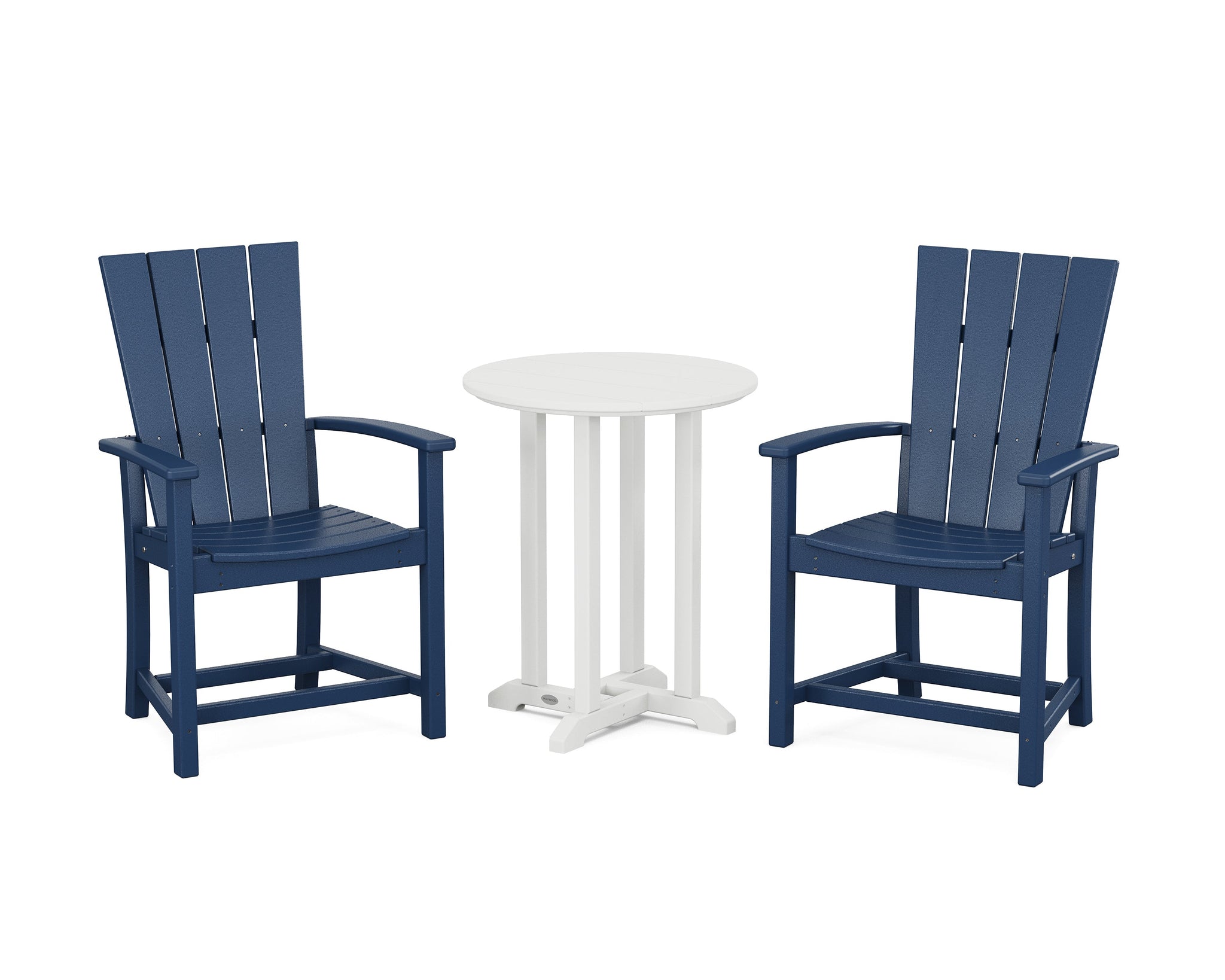 Quattro 3-Piece Round Farmhouse Bistro Dining Set