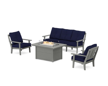 Mission Deep Seating Fire Pit Table Set