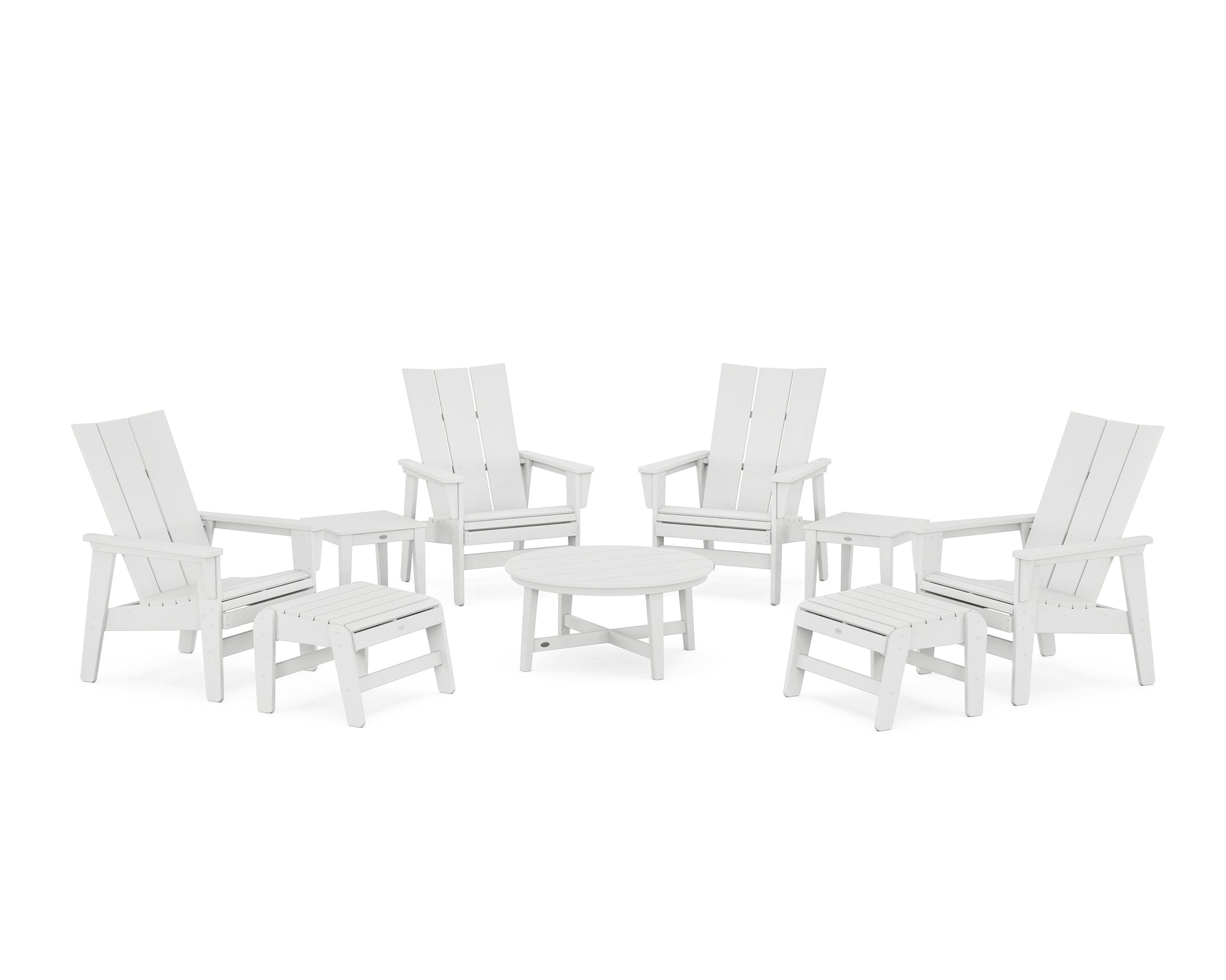Modern Grand Upright Adirondack 9-Piece Conversation Set