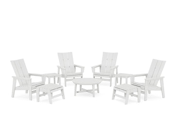Modern Grand Upright Adirondack 9-Piece Conversation Set