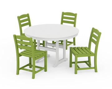 La Casa Café Side Chair 5-Piece Round Farmhouse Dining Set