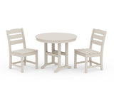 Lakeside Side Chair 3-Piece Round Dining Set