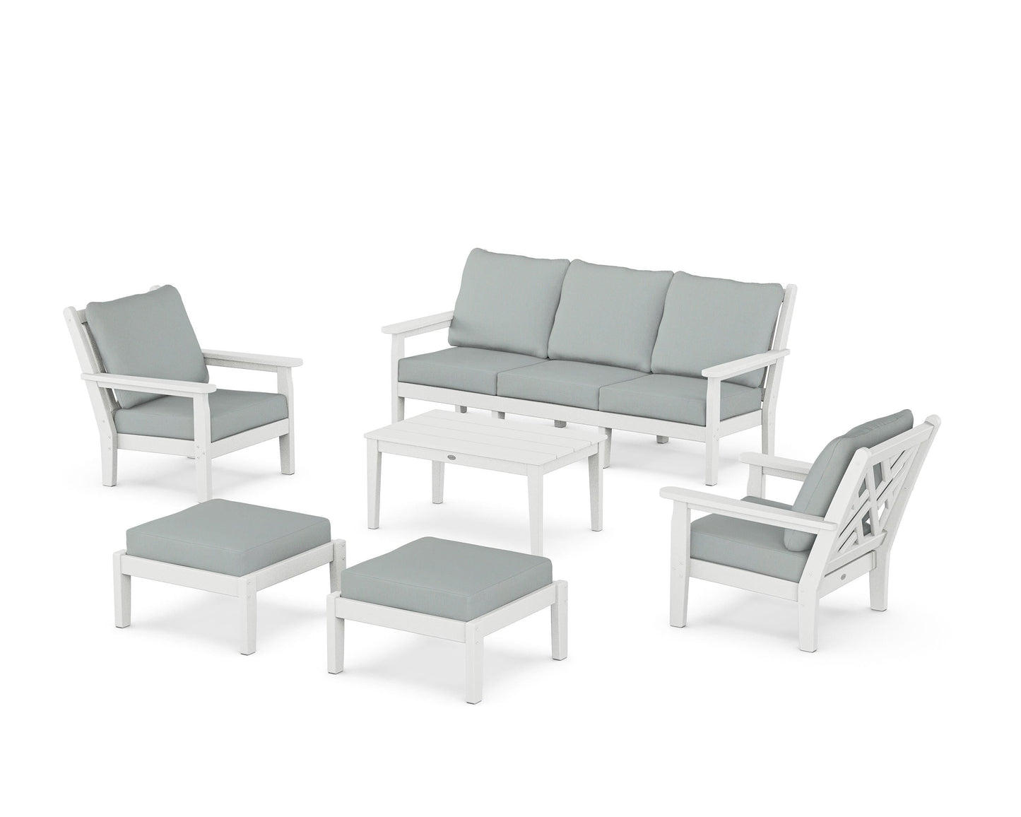 Chippendale 6-Piece Lounge Sofa Set
