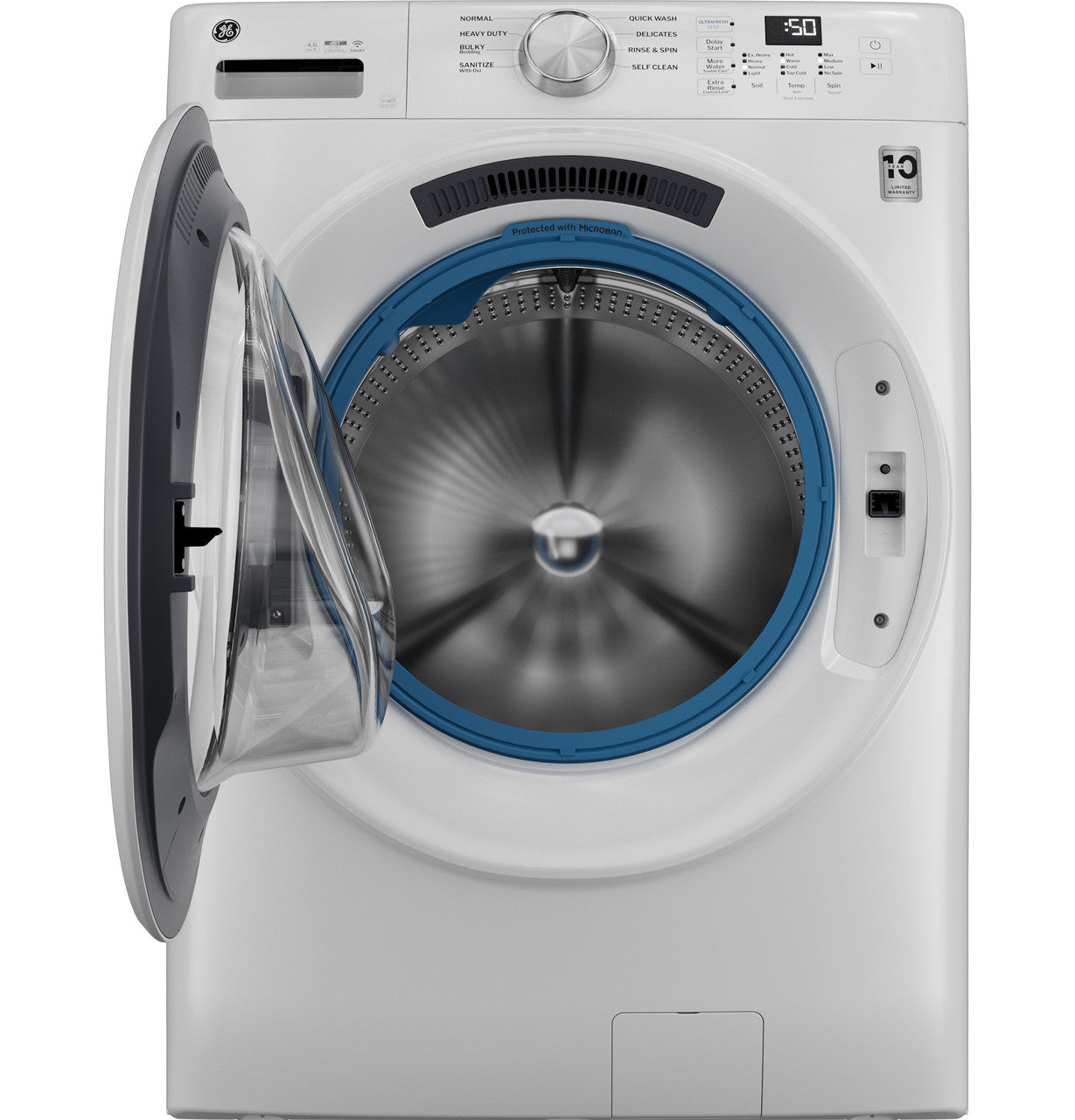 GE GE® ENERGY STAR® 4.6 cu. ft. Capacity Smart Front Load Washer with UltraFresh Vent System with OdorBlock™