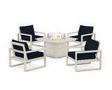 EDGE Sectional 5-Piece Deep Seating Set with Fire Pit Table