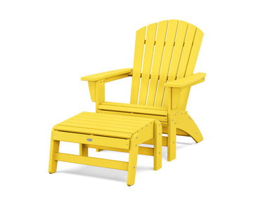 Nautical Grand Adirondack Chair with Ottoman