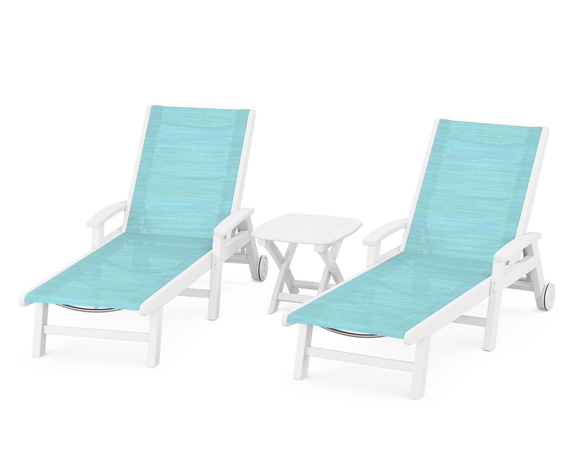 Coastal 3-Piece Wheeled Chaise Set