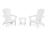 Nautical 3-Piece Curveback Adirondack Set