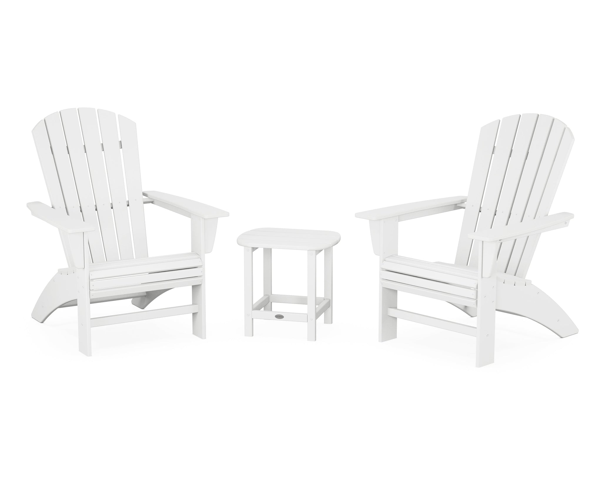 Nautical 3-Piece Curveback Adirondack Set