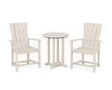 Quattro 3-Piece Round Farmhouse Bistro Dining Set