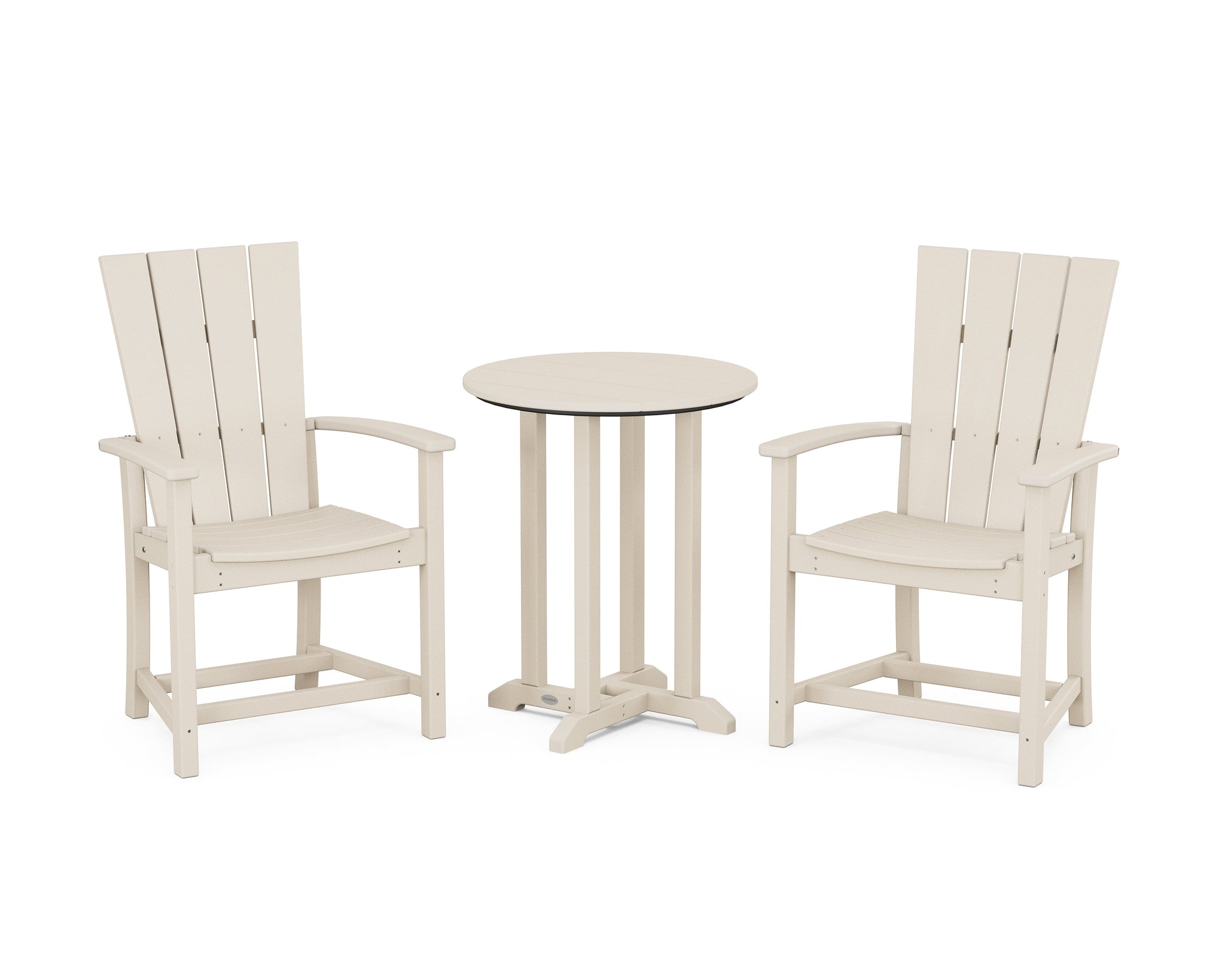 Quattro 3-Piece Round Farmhouse Bistro Dining Set