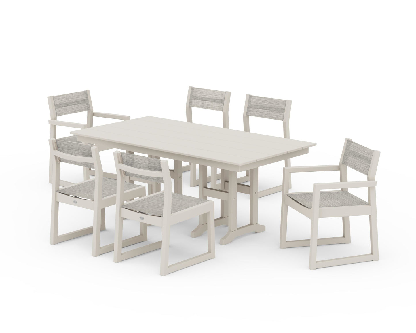 EDGE Sling 7-Piece Farmhouse Dining Set