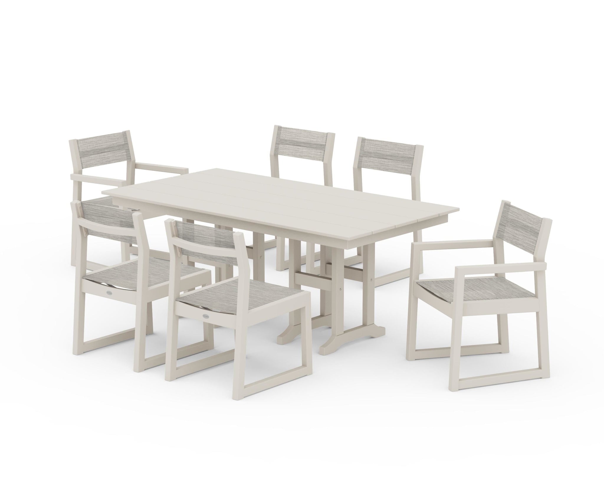 EDGE Sling 7-Piece Farmhouse Dining Set
