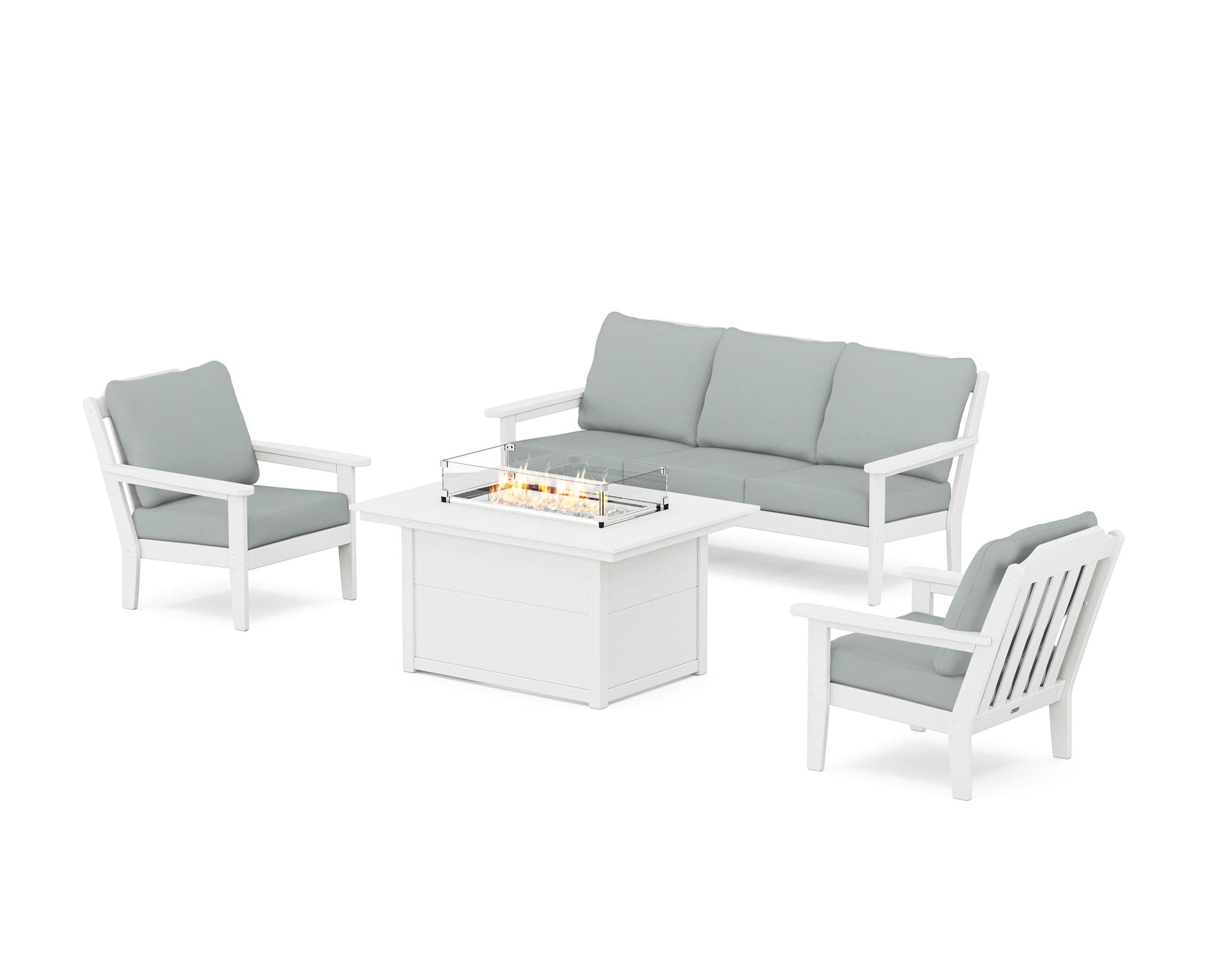 Cottage Deep Seating Fire Pit Table Set