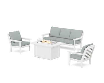 Cottage Deep Seating Fire Pit Table Set