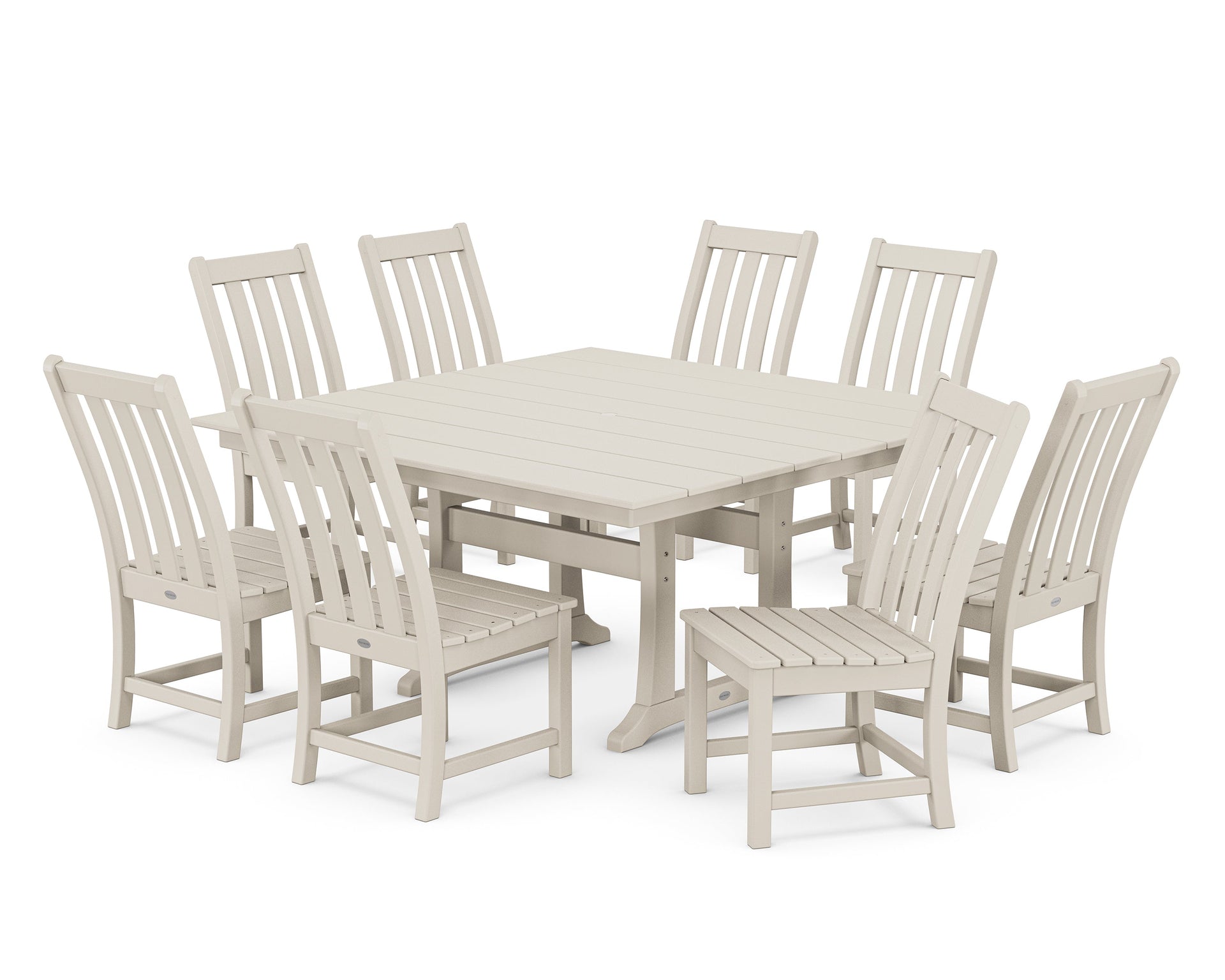 Vineyard 9-Piece Farmhouse Trestle Dining Set