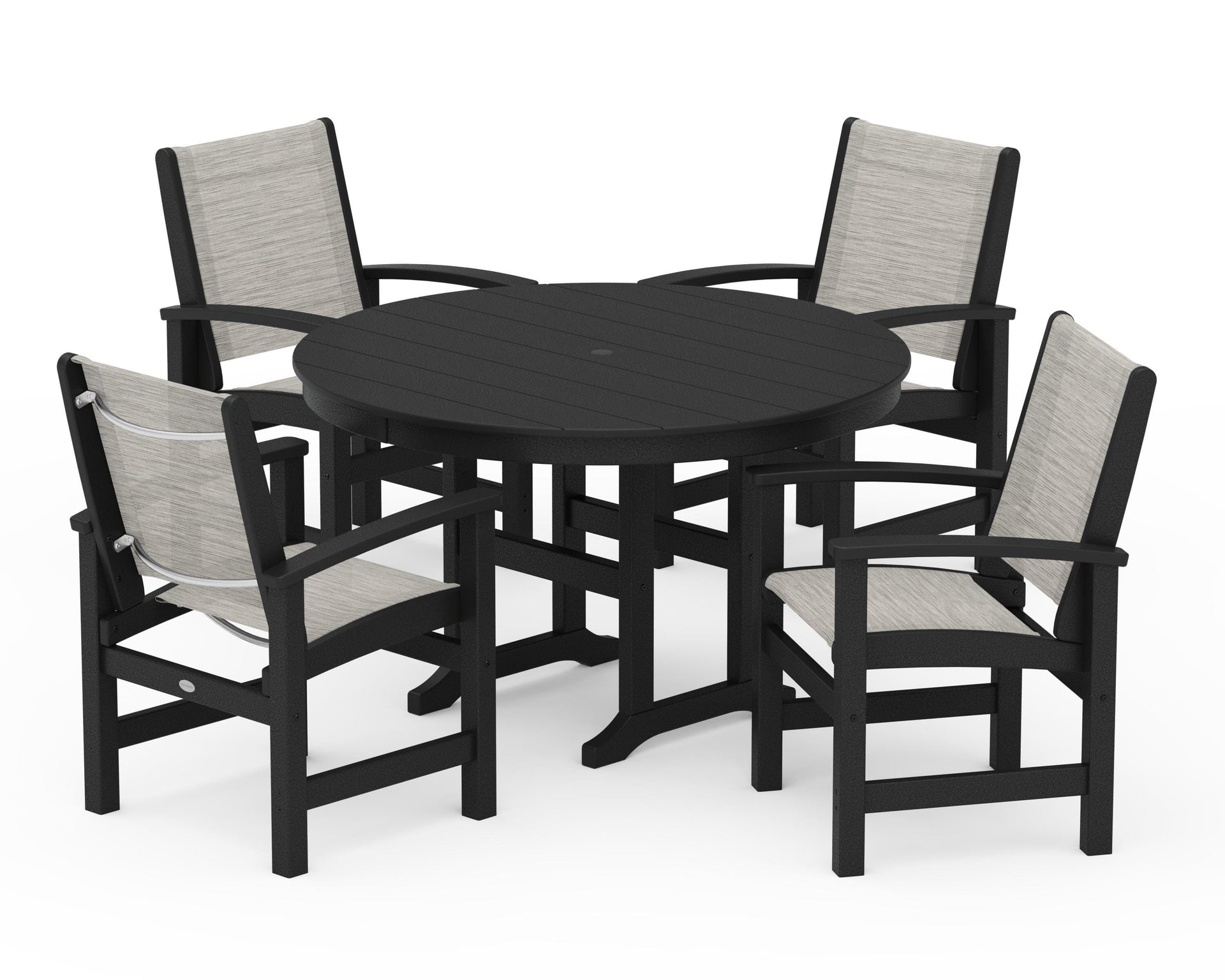 Coastal 5-Piece Round Farmhouse Dining Set