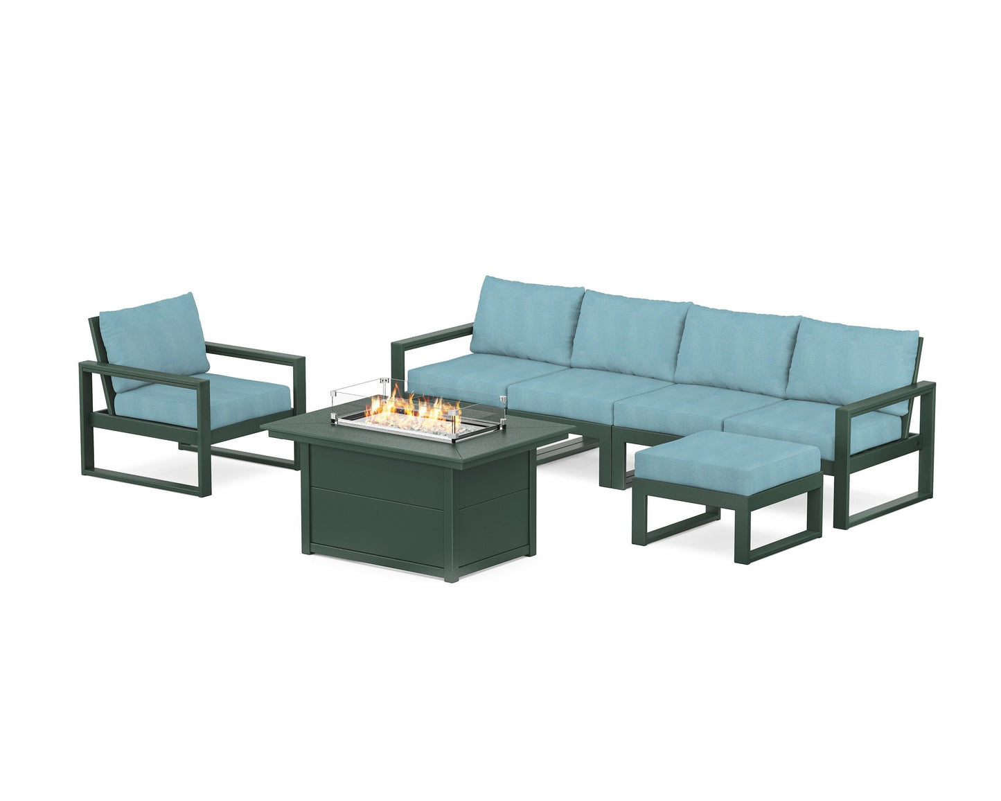 EDGE Sectional Lounge and Fire Pit Set
