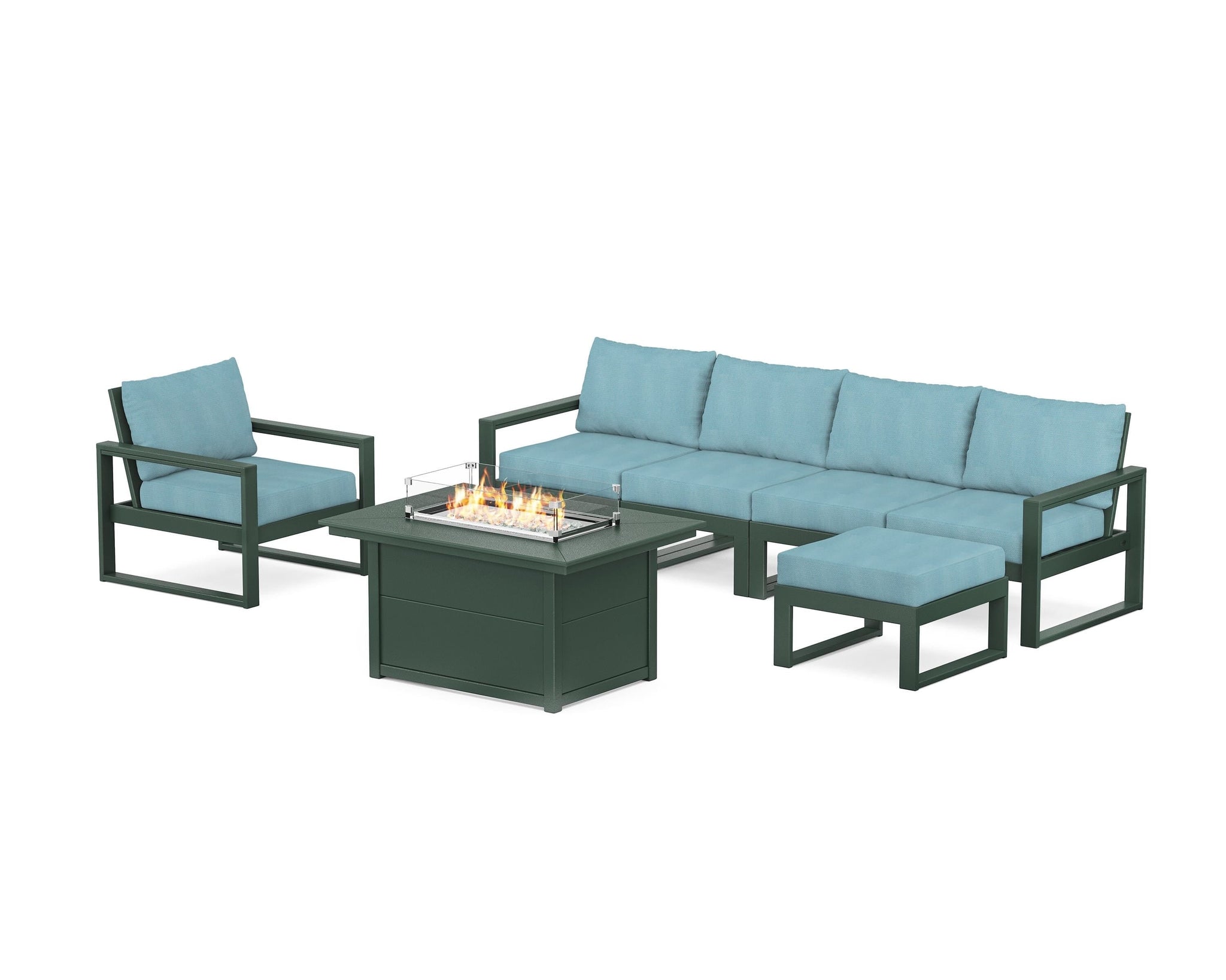 EDGE Sectional Lounge and Fire Pit Set