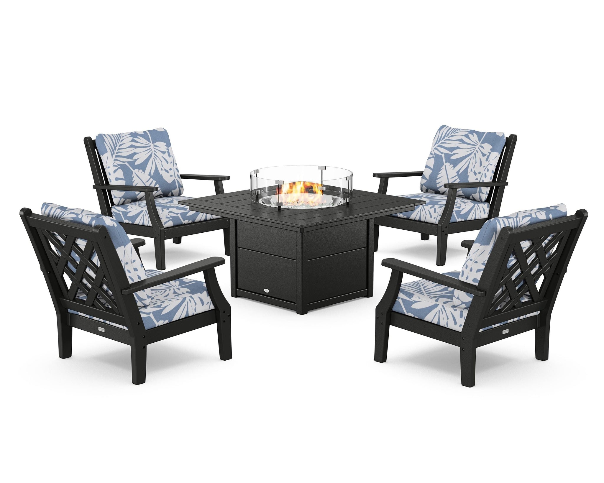 Wovendale 5-Piece Deep Seating Set with Fire Pit Table