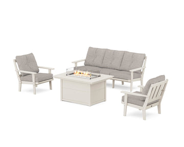 Oxford Deep Seating Fire Pit Table Set