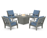 Wovendale 5-Piece Deep Seating Set with Fire Pit Table