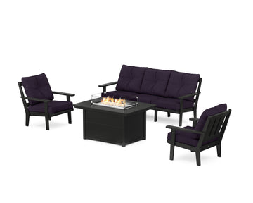 Oxford Deep Seating Fire Pit Table Set