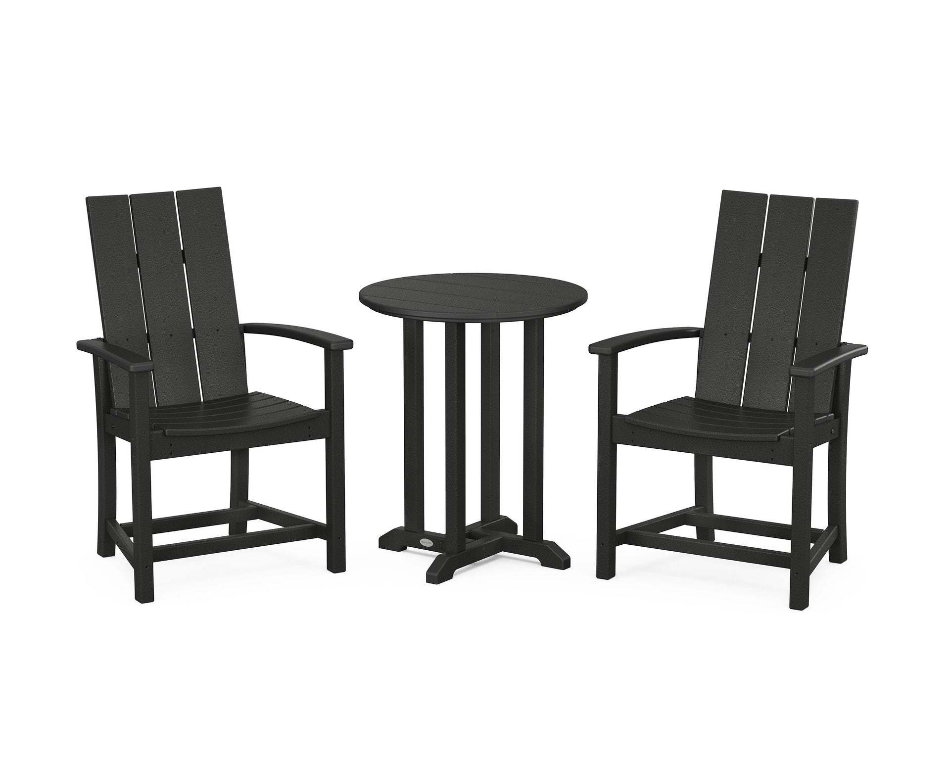 Modern Adirondack 3-Piece Round Farmhouse Bistro Dining Set