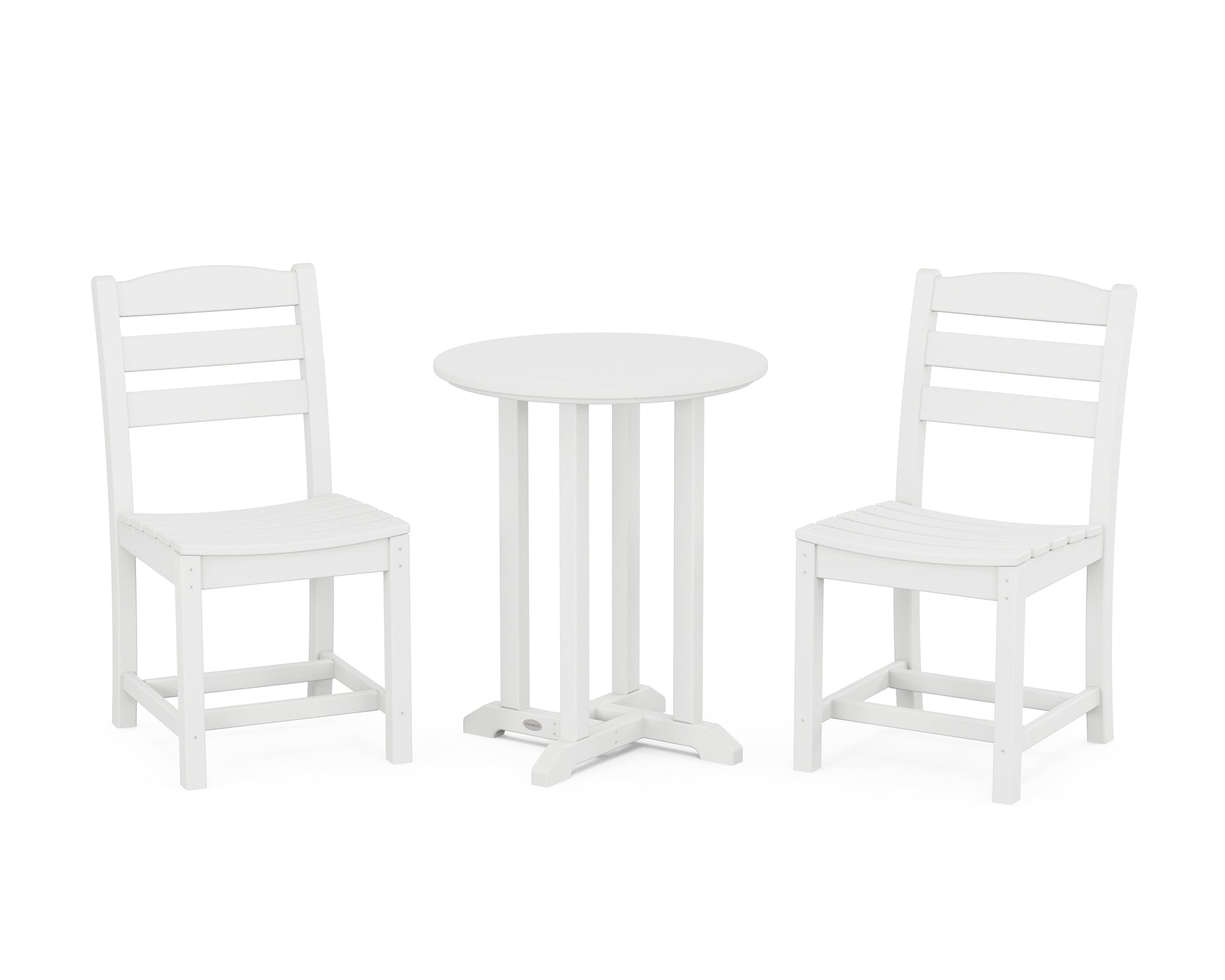 La Casa Café Side Chair 3-Piece Round Bistro Dining Set