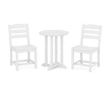 La Casa Café Side Chair 3-Piece Round Bistro Dining Set