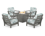 Harbour 5-Piece Conversation Set with Fire Pit Table